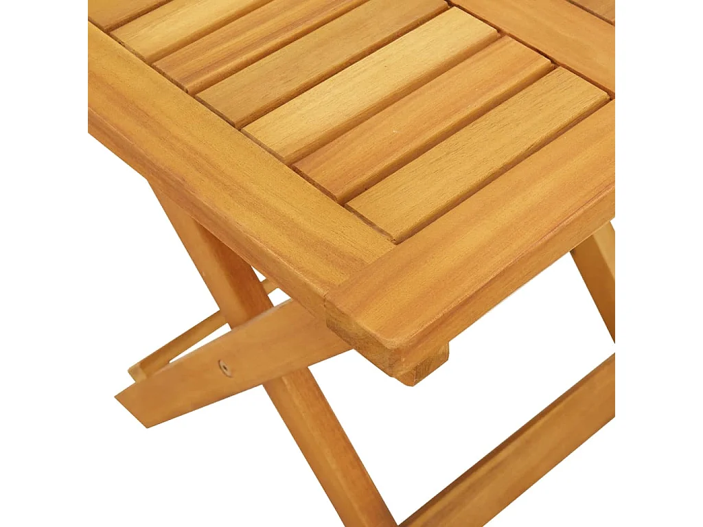 Chaises longues lot de 2 avec table bois massif d'acacia