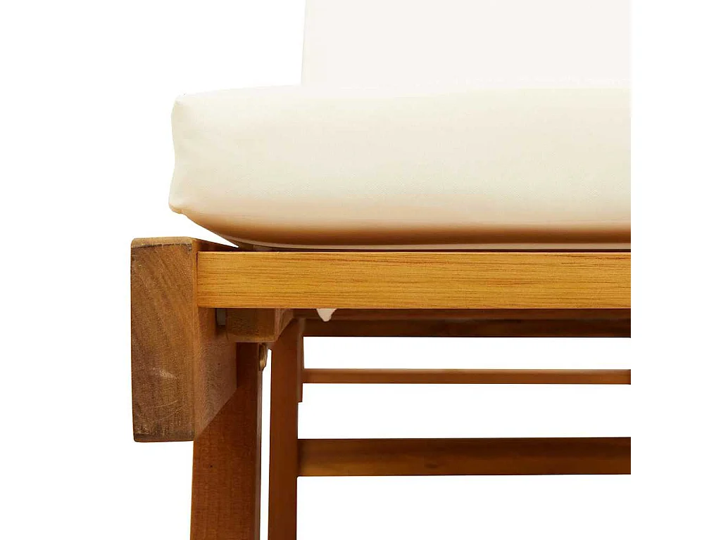 Chaises longues lot de 2 avec coussins 200x68x83 cm bois acacia