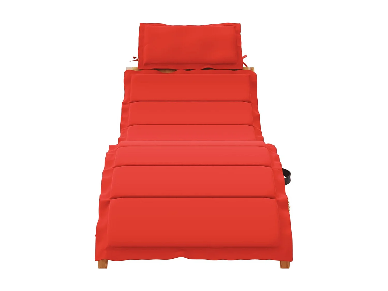 Chaises longues avec coussins lot de 2 rouge bois massif acacia