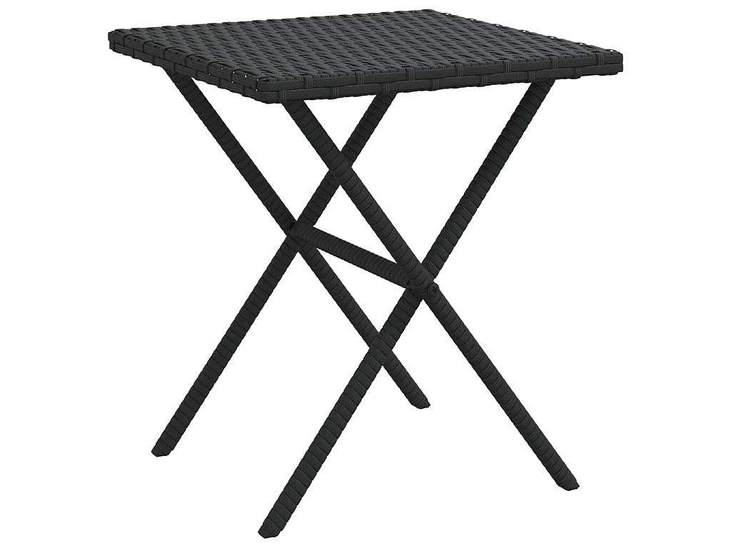 Chaises longues lot de 2 avec table noir résine tressée