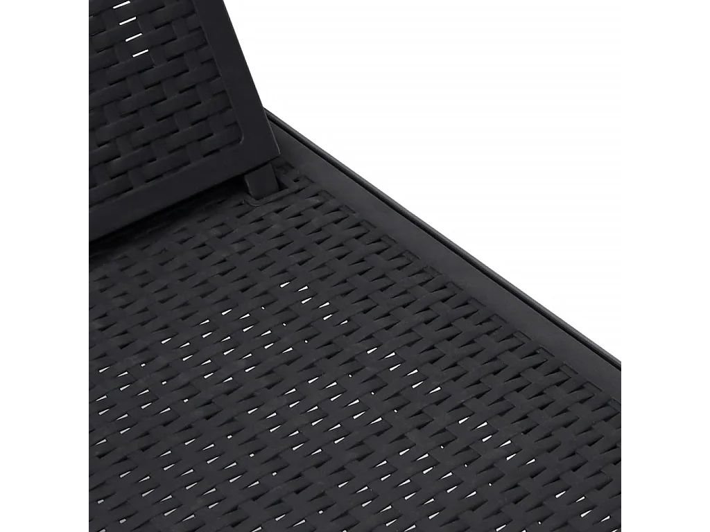 Ligbed in 4 standen verstelbaar 155,5x57x28 cm polypropeen