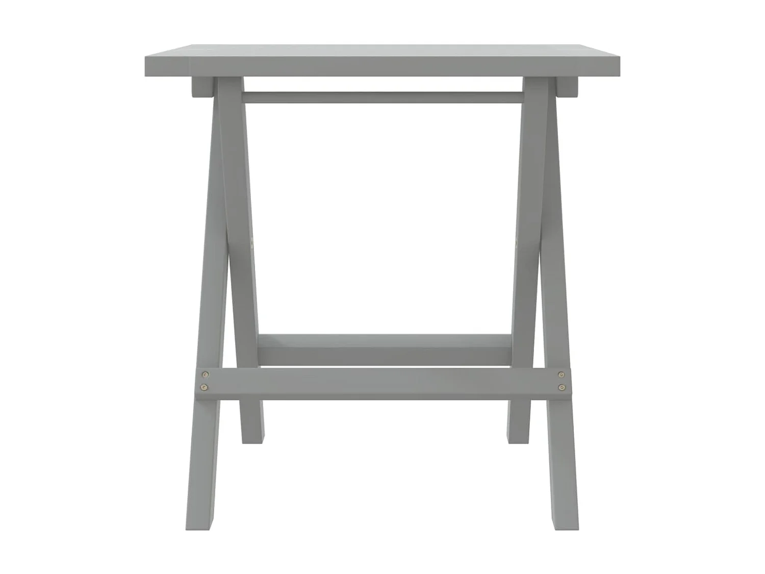 Espreguiçadeira com mesa madeira de acácia maciça cinzento