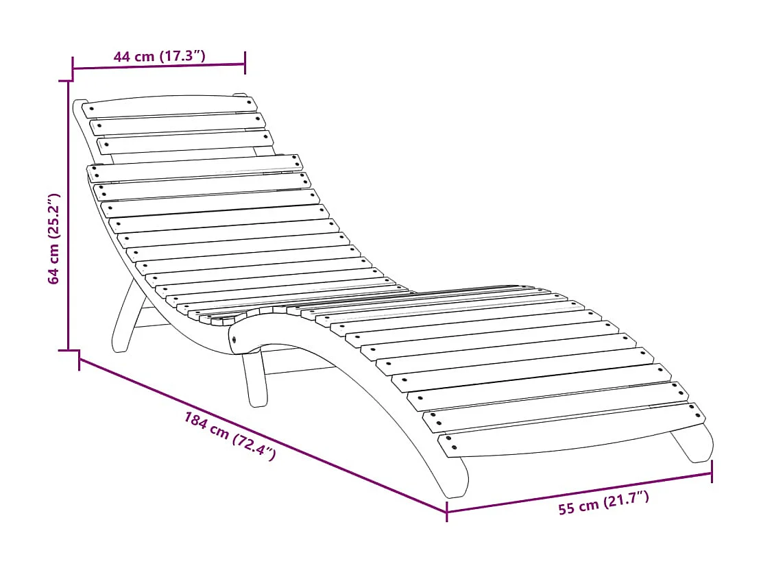 Espreguiçadeira com mesa madeira de acácia maciça cinzento