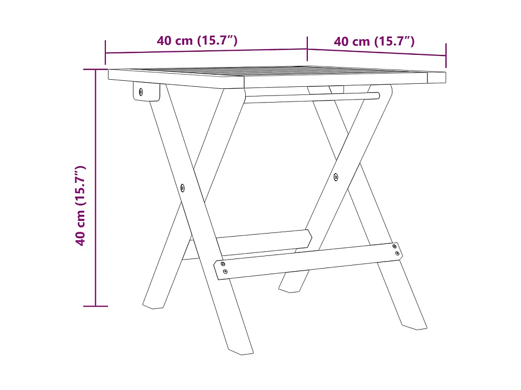Lettino Prendisole con Tavolino Grigio Legno Massello di Acacia