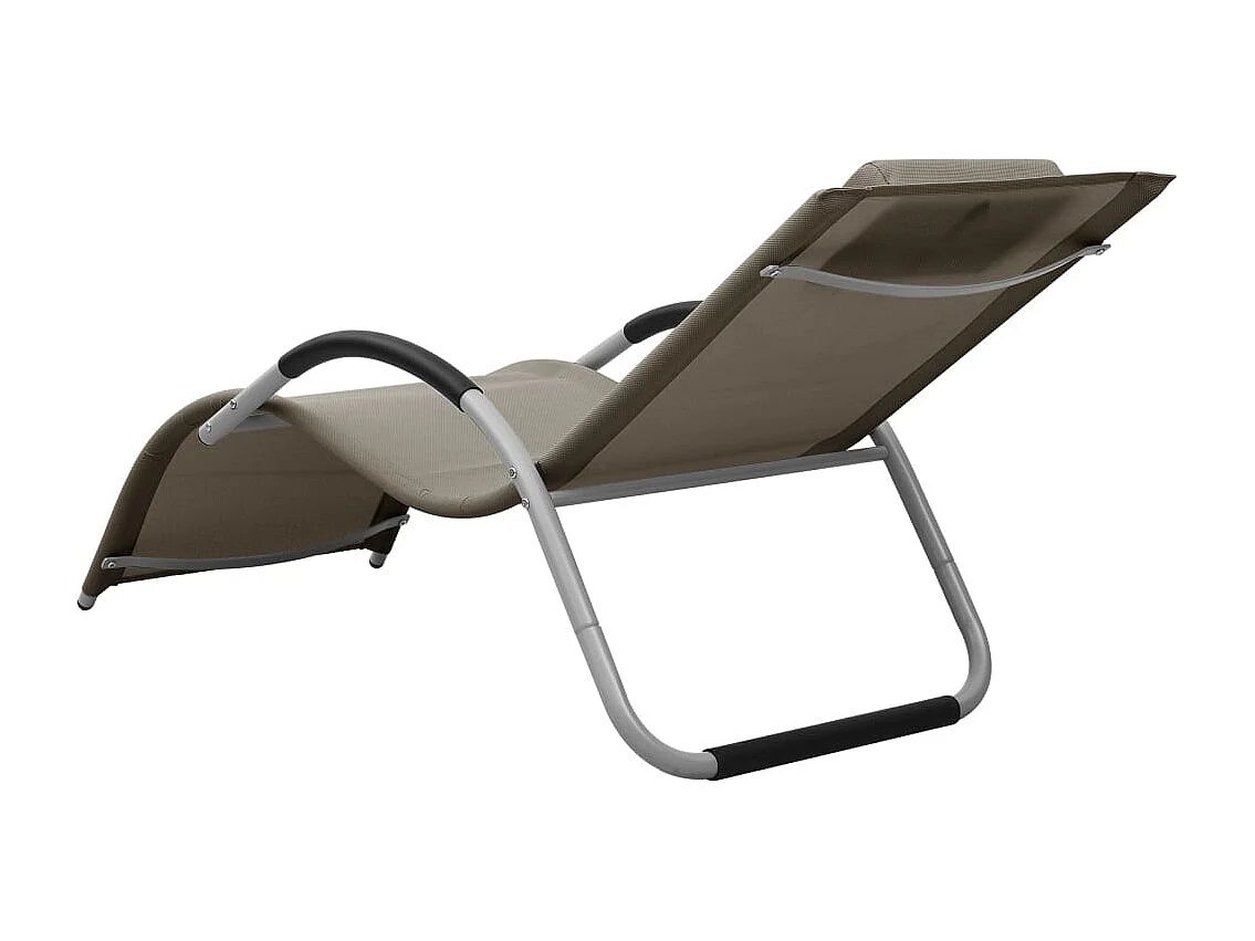 Ligbedden 2 st textileen taupe en grijs