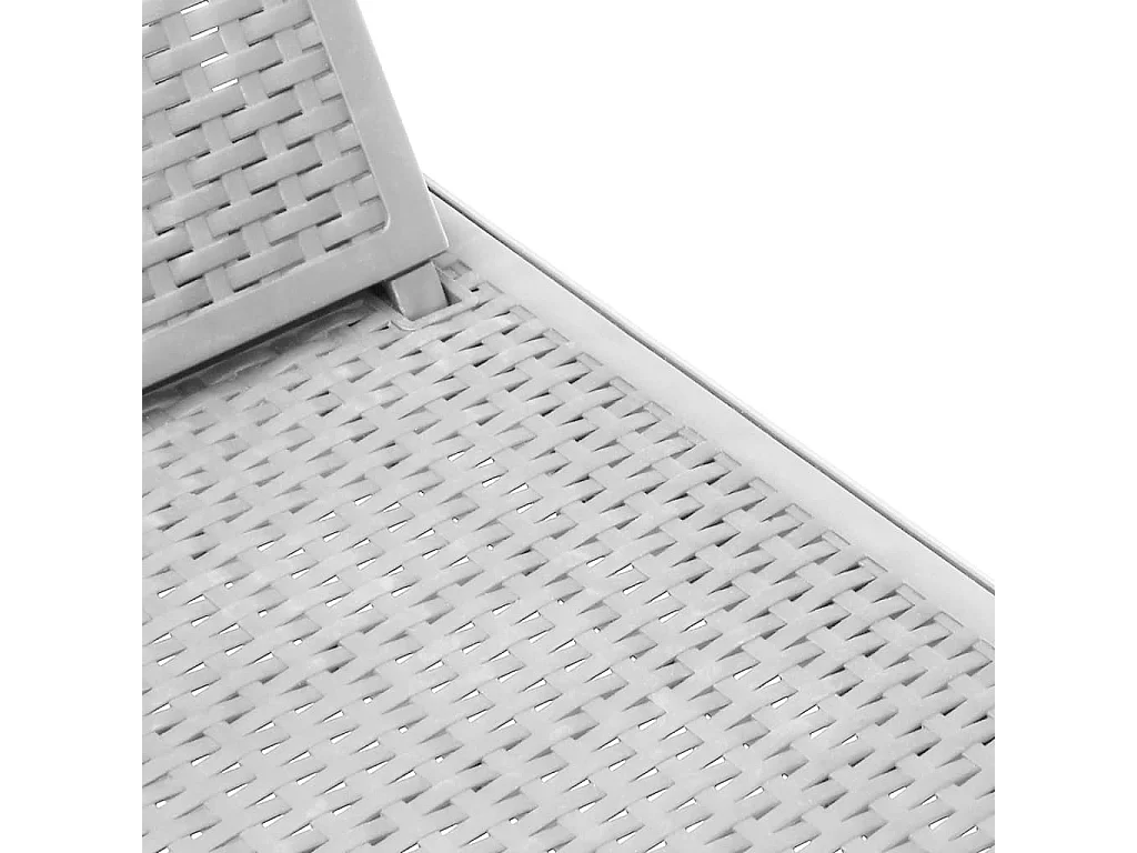 Espreguiçadeira c/ 4 ajustes de altura 155,5x57x28 cm PP