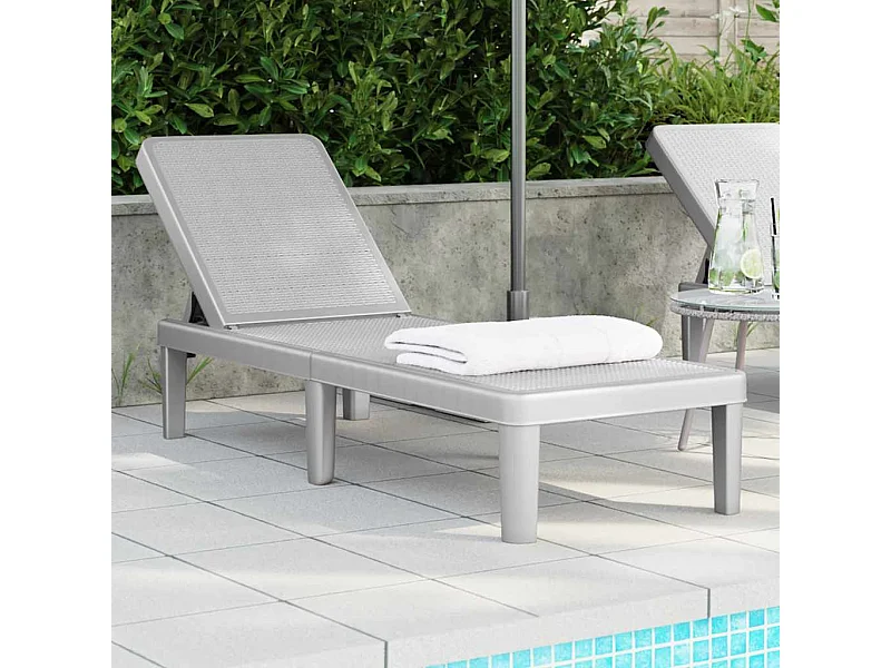 Chaise longue réglable en hauteur à 4 positions polypropylène