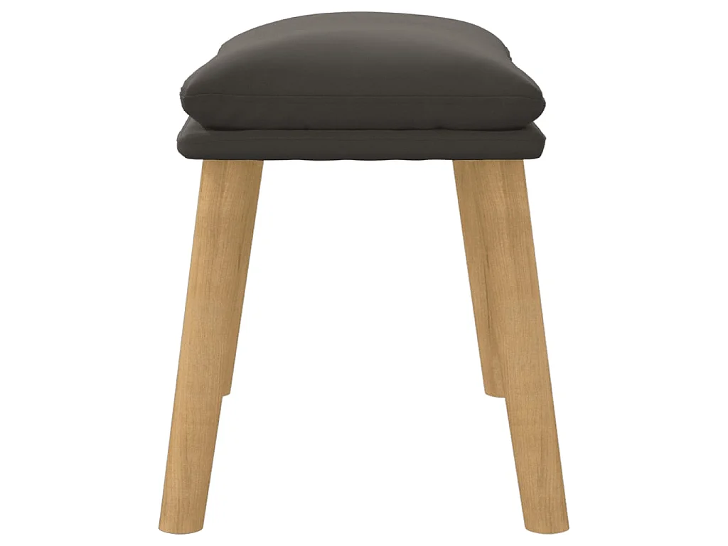 Repose-pied Gris foncé 45x29,5x35 cm Velours