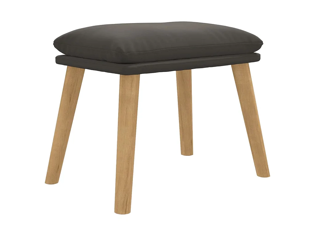 Repose-pied Gris foncé 45x29,5x35 cm Velours