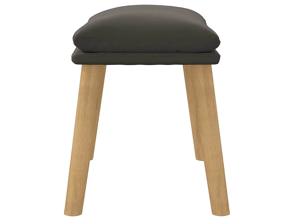 Voetenbank 45x29,5x35 cm fluweel donkergrijs
