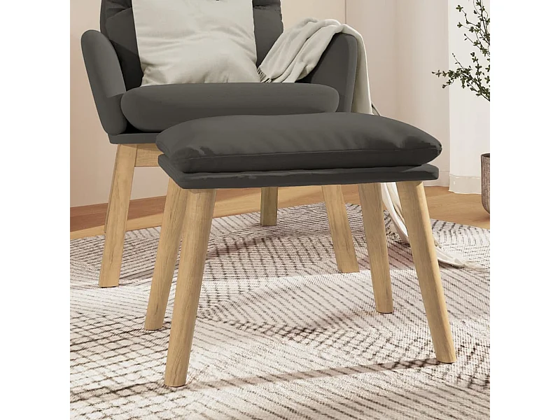 Apoio de pés 45x29,5x35 cm veludo cinzento-escuro