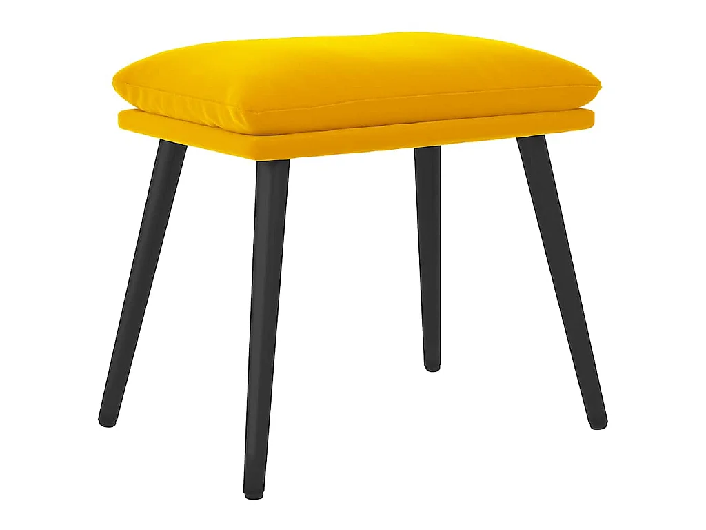 Fußhocker Senfgelb 45x29,5x35 cm Samt