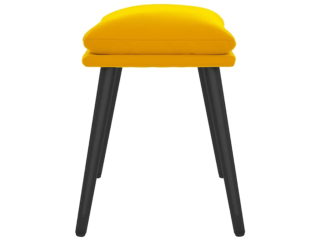 Fußhocker Senfgelb 45x29,5x35 cm Samt
