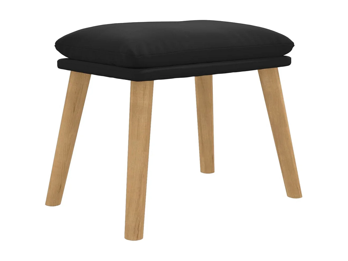 Voetenbank 45x29,5x35 cm fluweel zwart