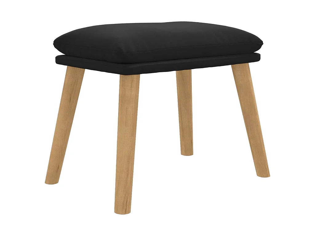 Repose-pied Noir 45x29,5x35 cm Velours