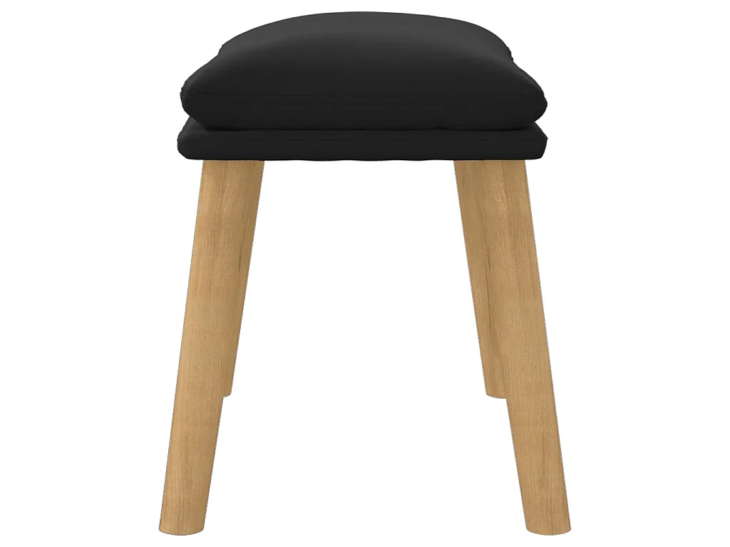 Repose-pied Noir 45x29,5x35 cm Velours