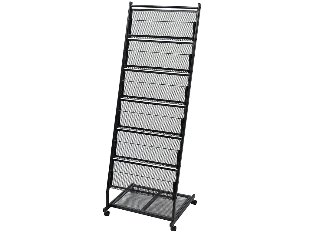 Zeitschriftenständer 47,5×43×133 cm Schwarz A4