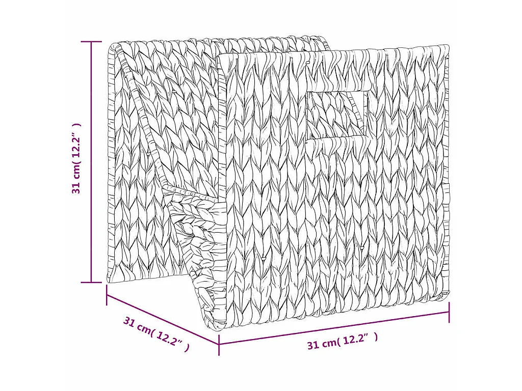 Porte-revue 31 x 31 x 31 cm Jacinthe d'eau