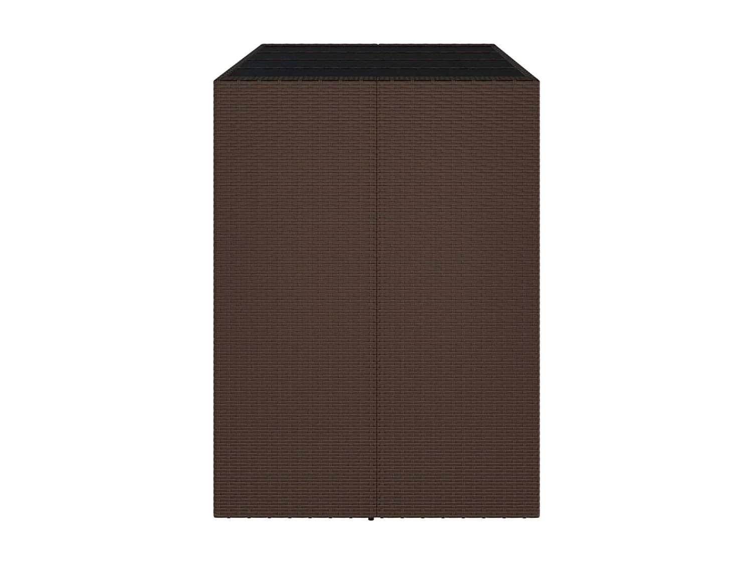 Mesa de bar com tampo de vidro 145x80x110 cm vime PE castanho