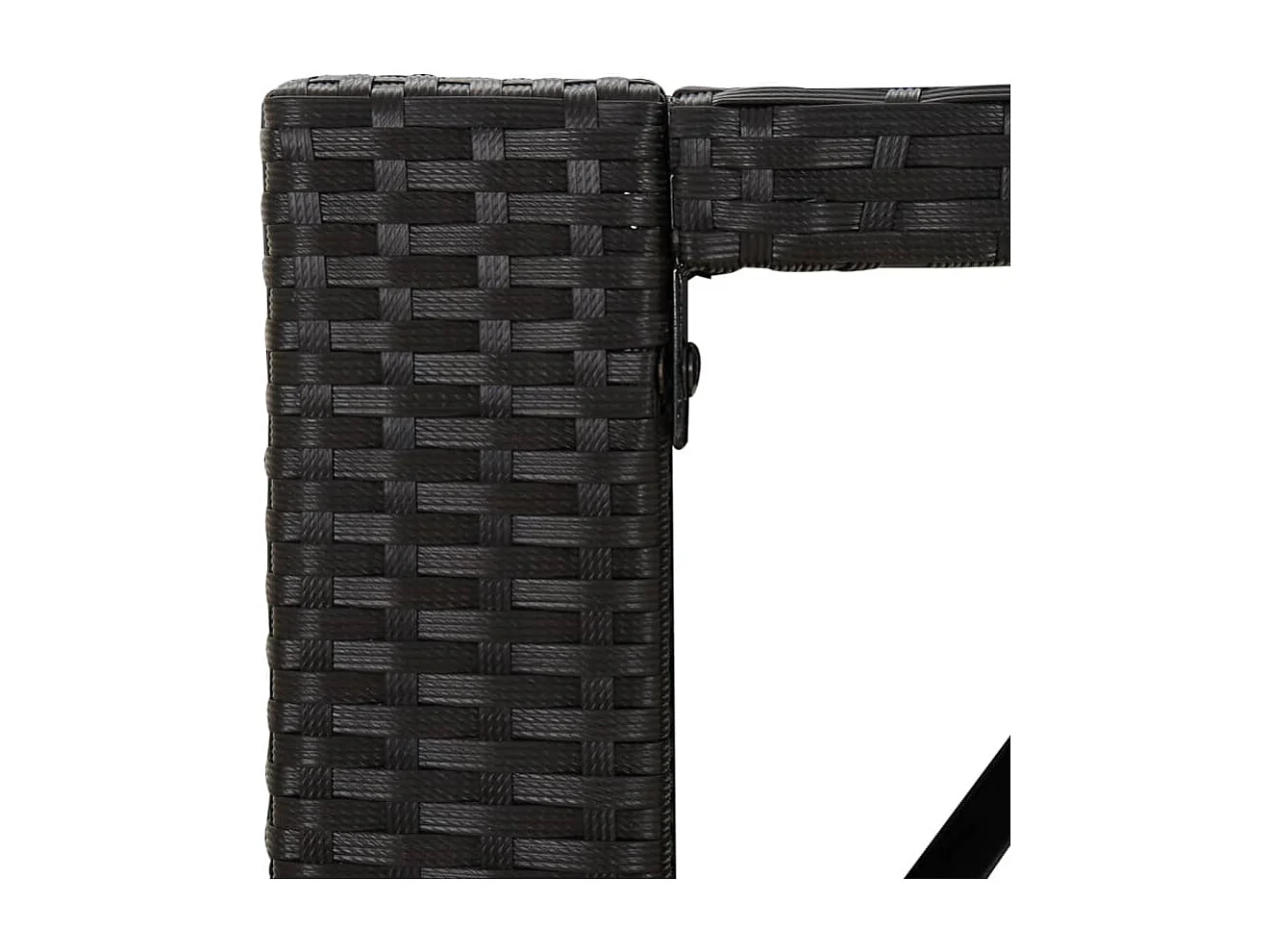 Bartisch mit Glasplatte Schwarz 145x80x110 cm Poly Rattan