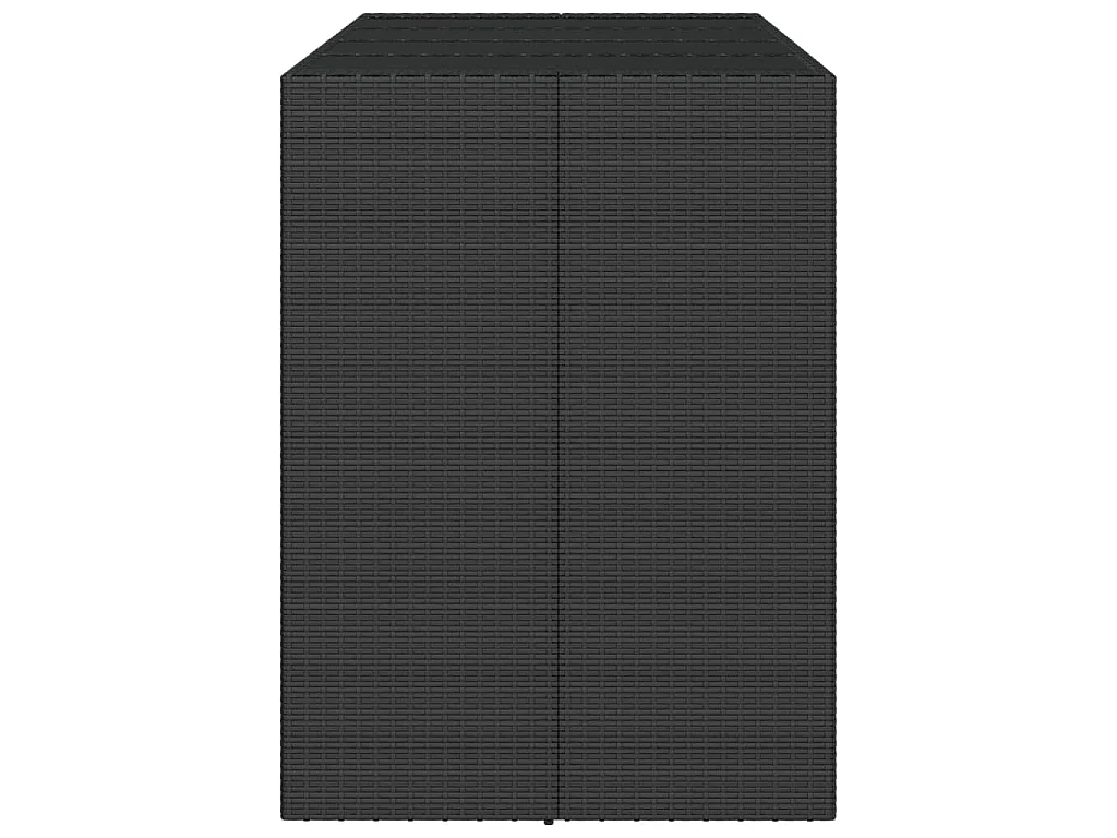 Mesa de bar com tampo de vidro 145x80x110 cm vime PE preto