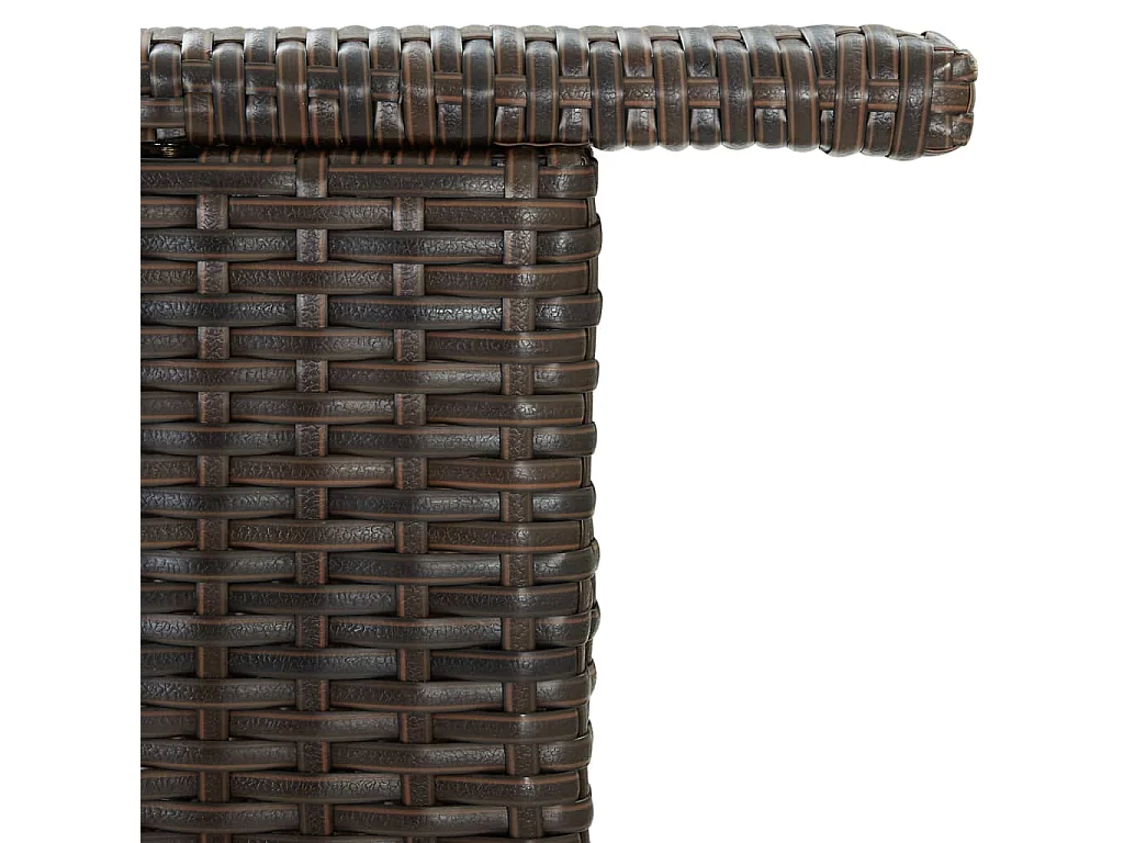 Garten-Bartisch Braun 120x55x110 cm Poly Rattan