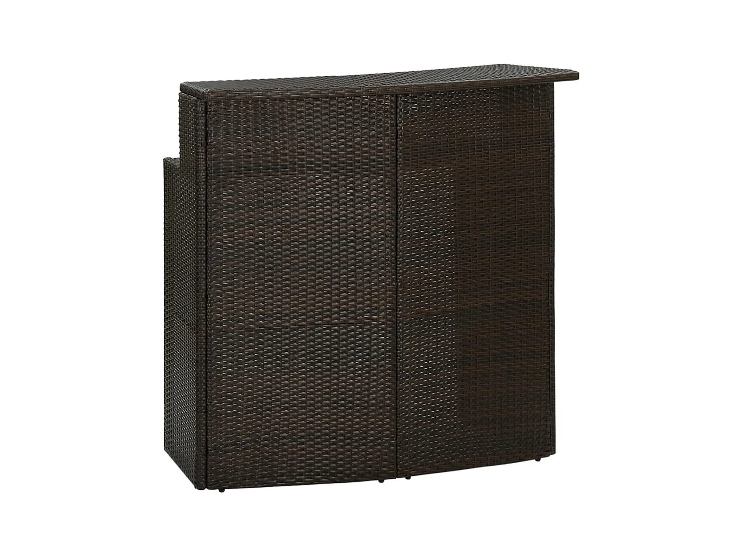 Table de bar de jardin Marron 120x55x110 cm Résine tressée