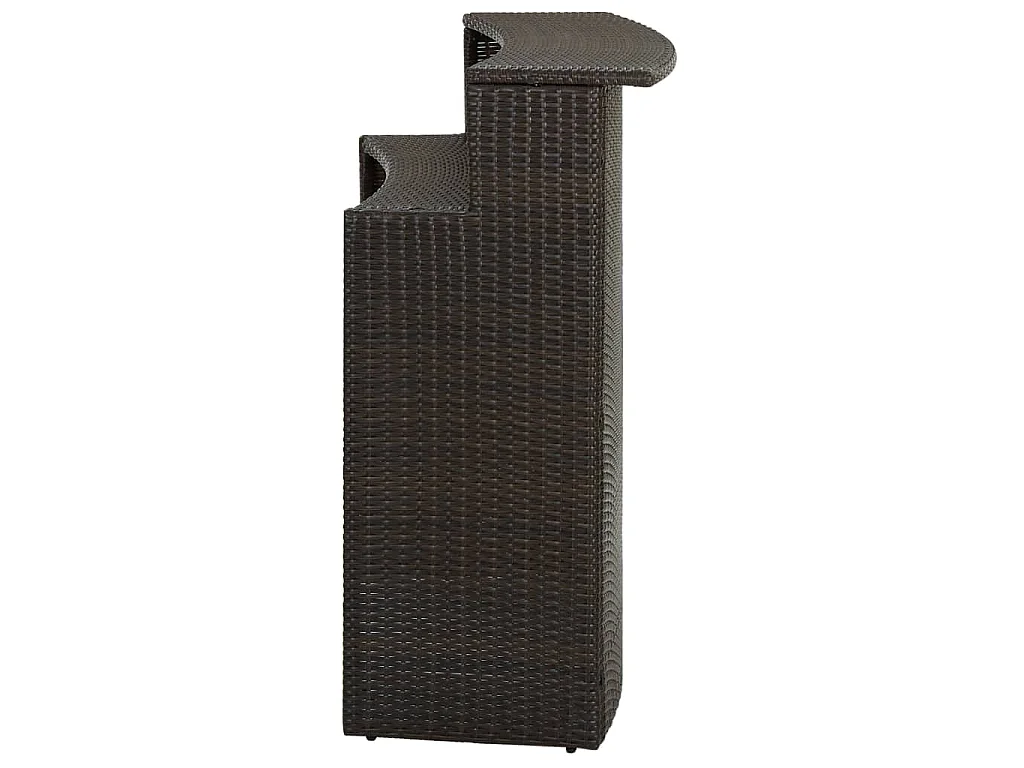 Tavolo da Bar per Esterni Marrone 120x55x110 cm in Polyrattan