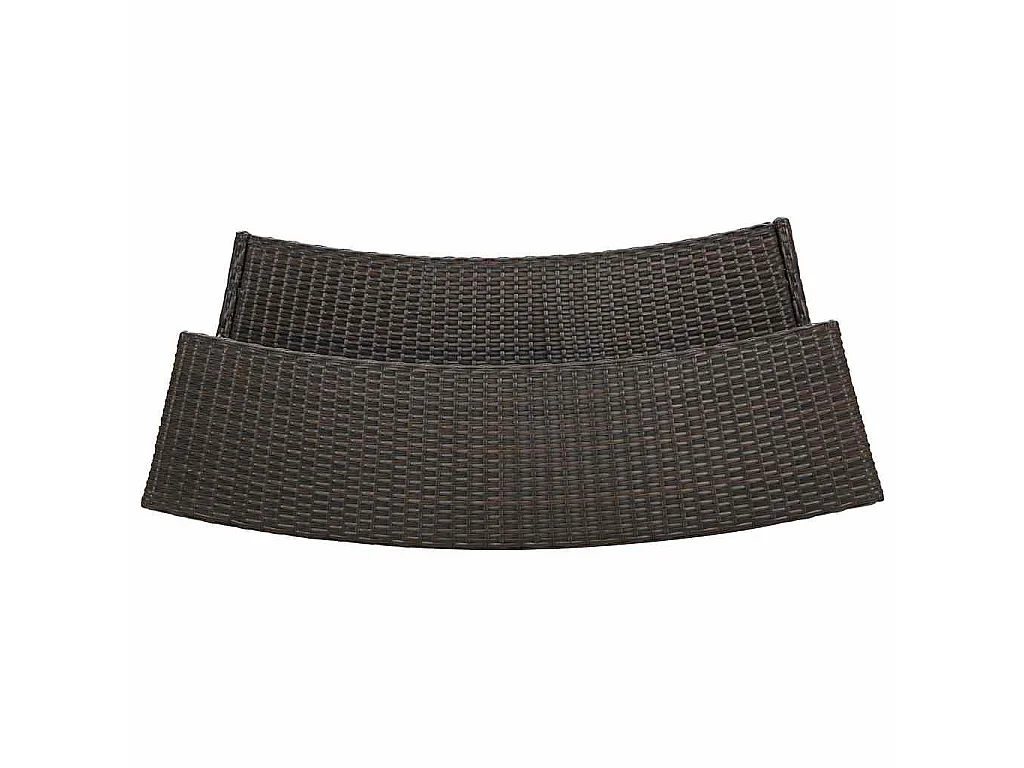 Tavolo da Bar per Esterni Marrone 120x55x110 cm in Polyrattan