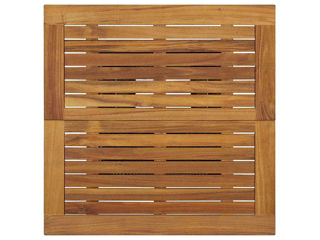 Tavolino da Tè Nero 80x80x110 cm Polyrattan e Massello Acacia