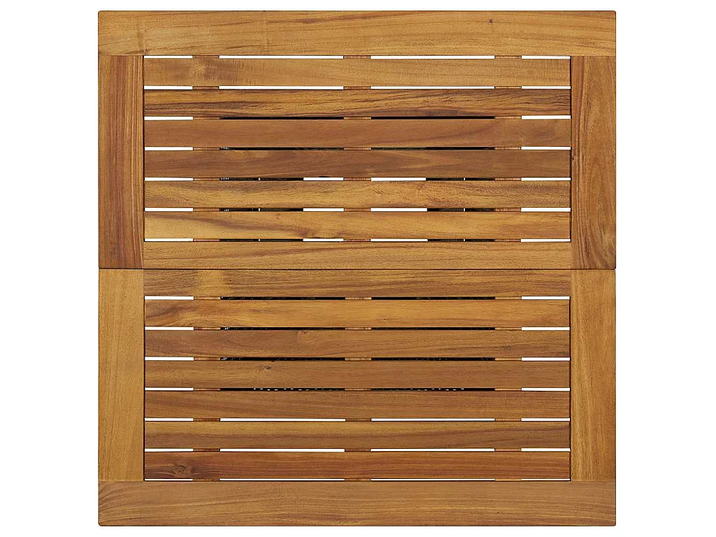 Table de bar Noir 80x80x110 cm Résine tressée et bois d'acacia