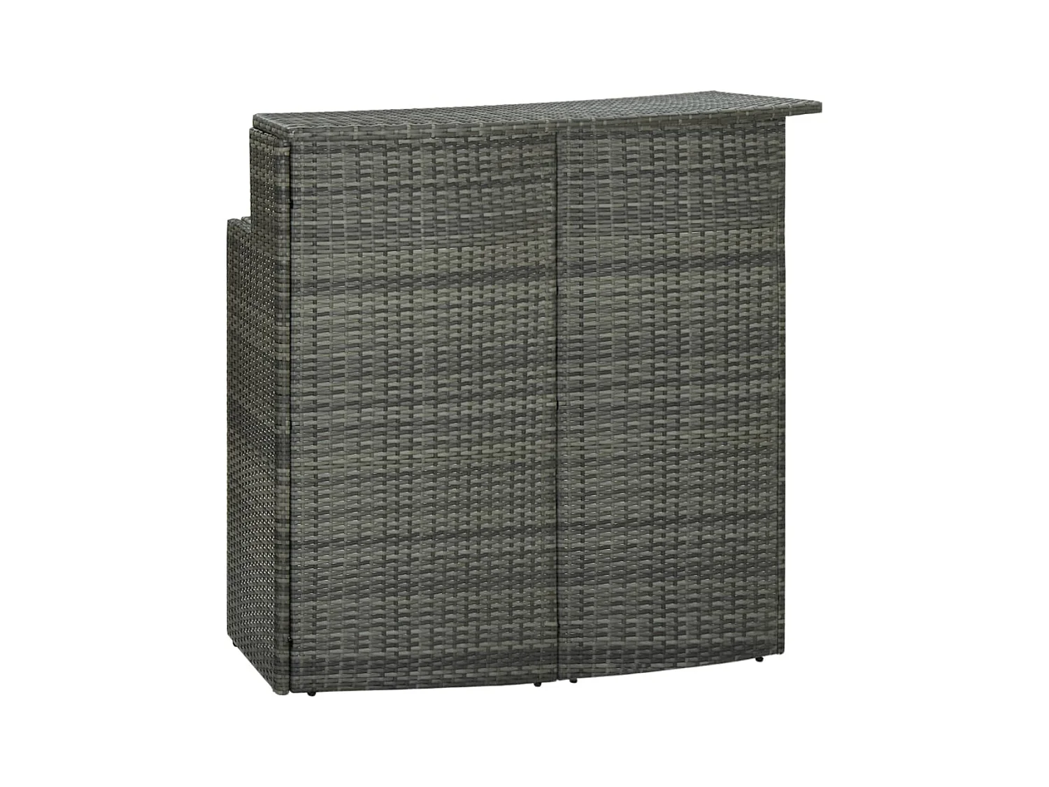 Table de bar de jardin Gris 120x55x110 cm Résine tressée