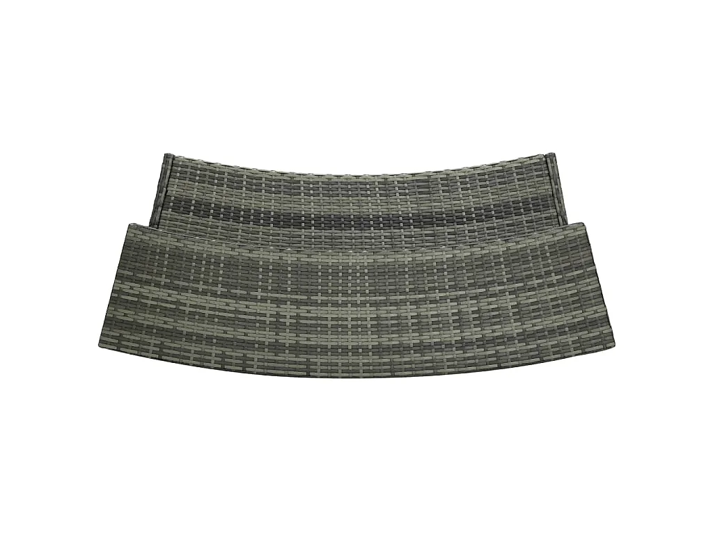 Tavolo da Bar per Esterni Grigio 120x55x110 cm in Polyrattan