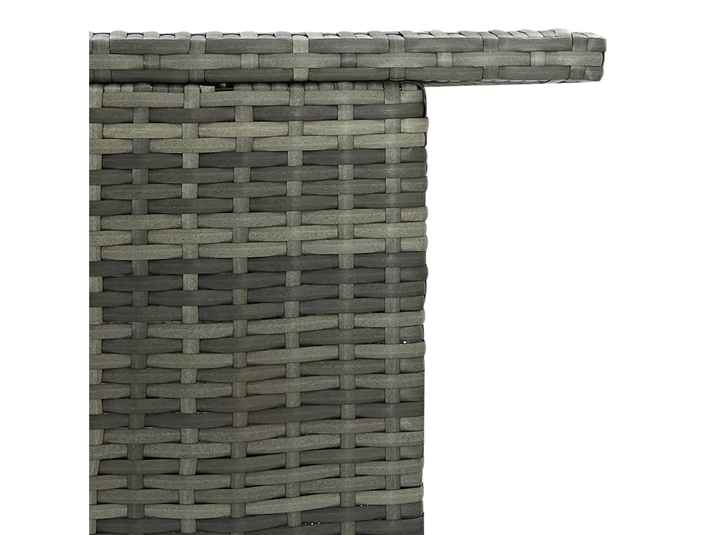 Tavolo da Bar per Esterni Grigio 120x55x110 cm in Polyrattan