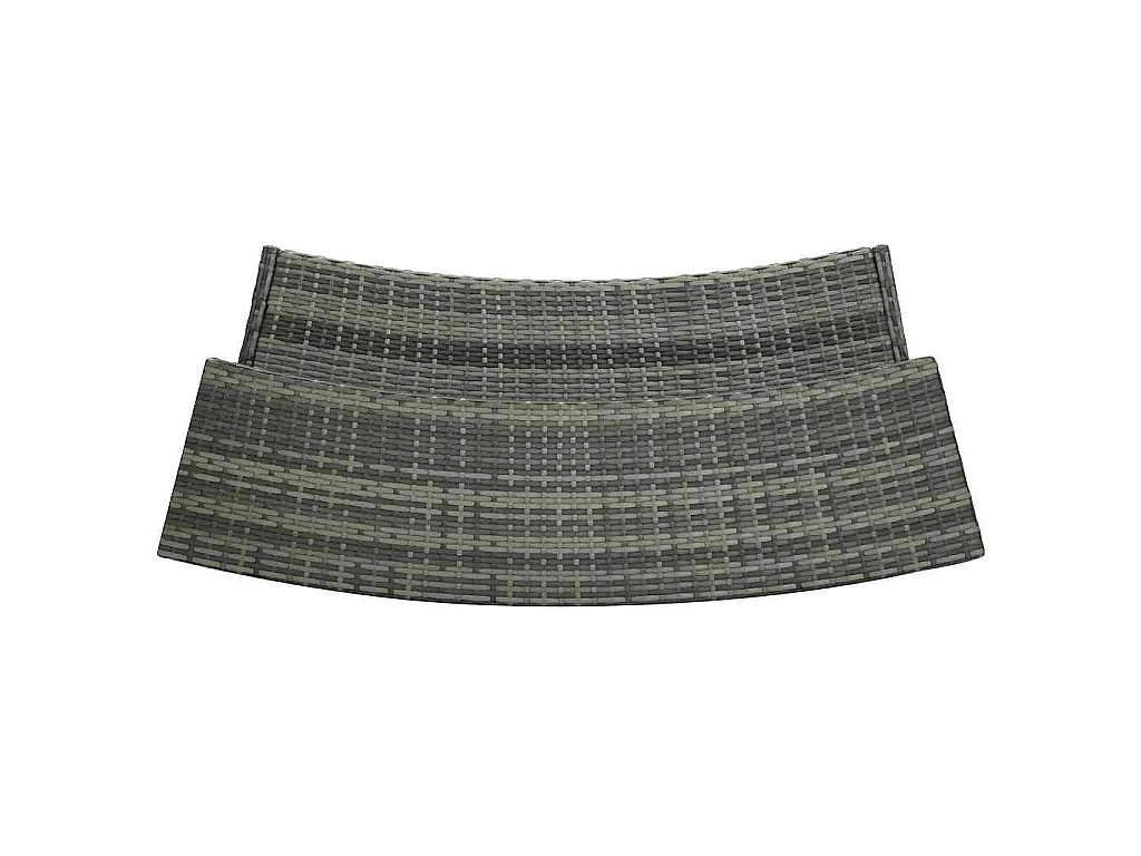 Tavolo da Bar per Esterni Grigio 120x55x110 cm in Polyrattan
