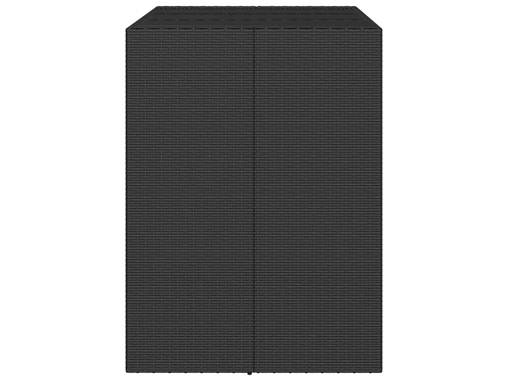 Tavolo Bar con Piano in Vetro Nero 105x80x110 cm Polyrattan