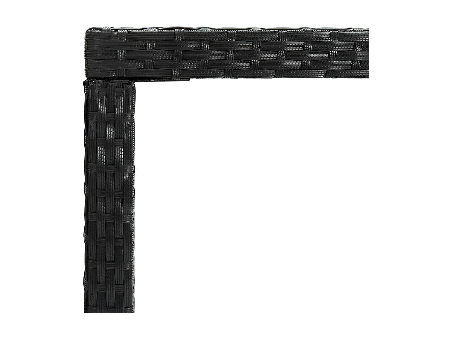 Table bar de jardin Noir 130x60x110 cm Résine tressée et verre
