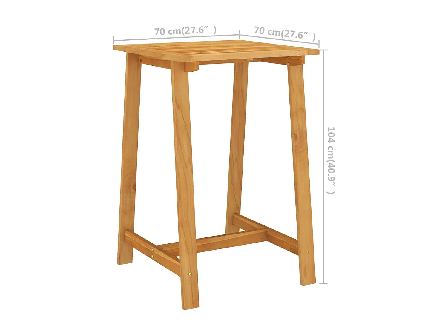 Garten-Stehtisch 70x70x104 cm Akazie Massivholz