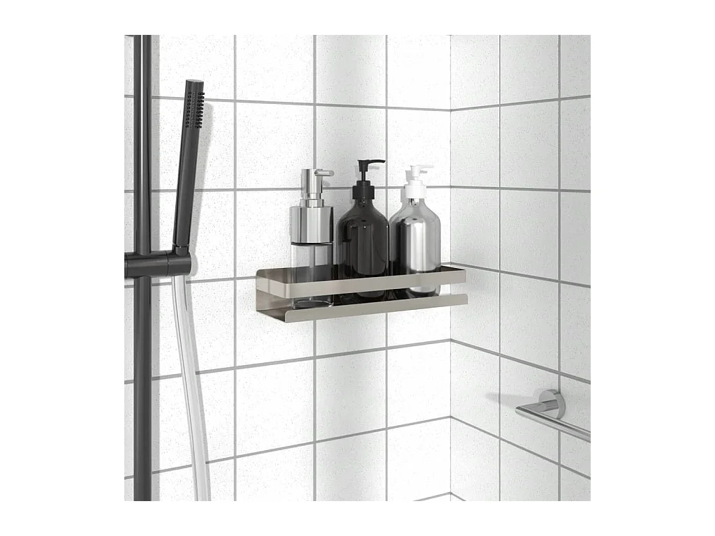 Étagère de douche 30x10x6 cm acier inoxydable 304 brossé
