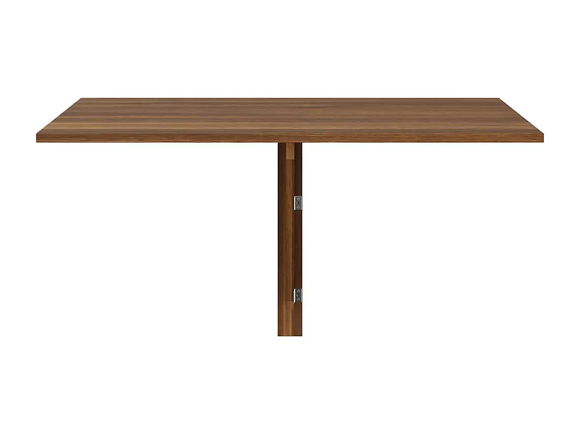 Wandtafel inklapbaar 100x60x56 cm bewerkt hout bruineiken