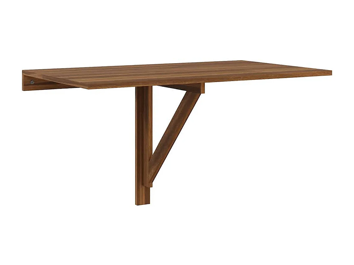 Wandtafel inklapbaar 100x60x56 cm bewerkt hout bruineiken