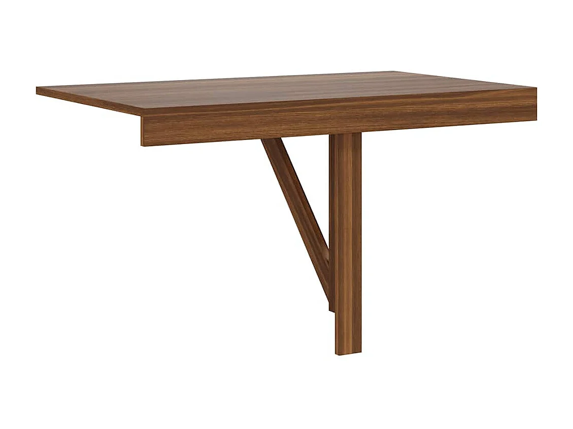Wandtafel inklapbaar 100x60x56 cm bewerkt hout bruineiken