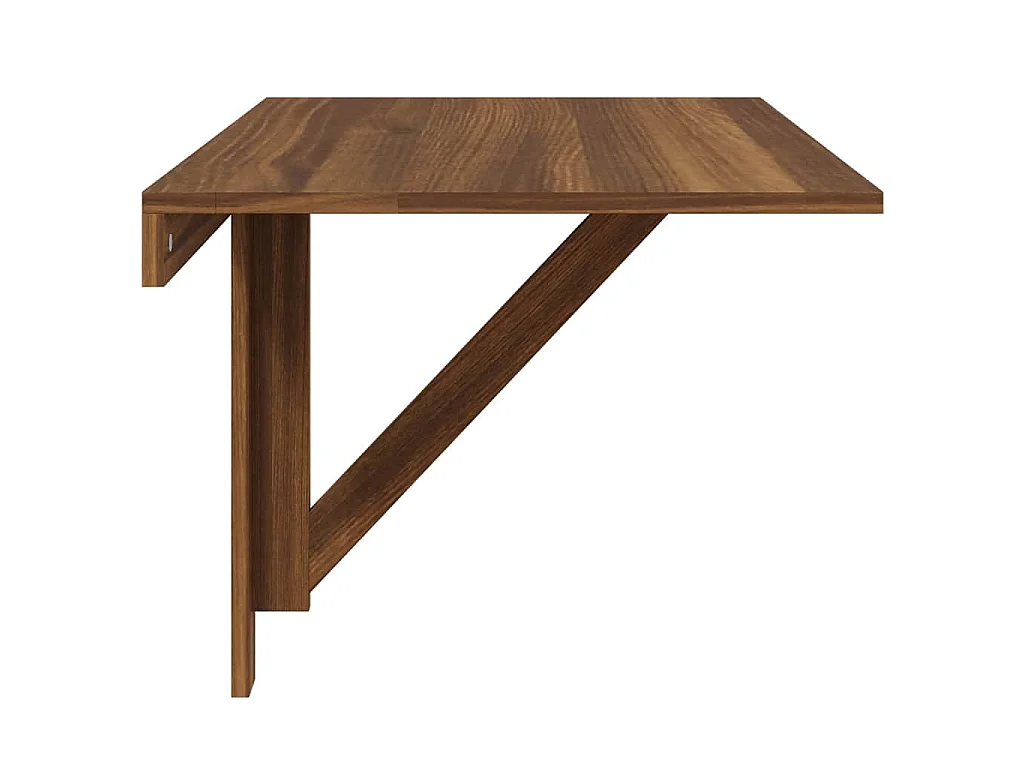 Wandtafel inklapbaar 100x60x56 cm bewerkt hout bruineiken