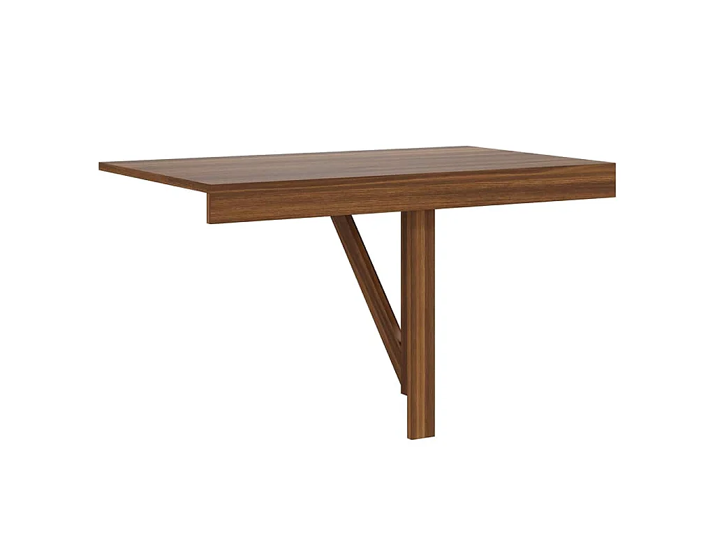 Wandtafel inklapbaar 100x60x56 cm bewerkt hout bruineiken
