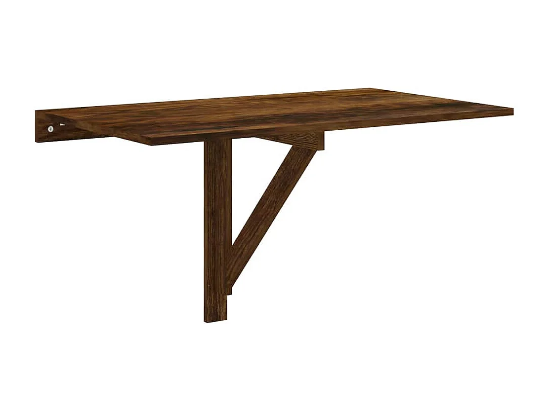 Wandtafel inklapbaar 100x60x56 cm bewerkt hout gerookt eiken