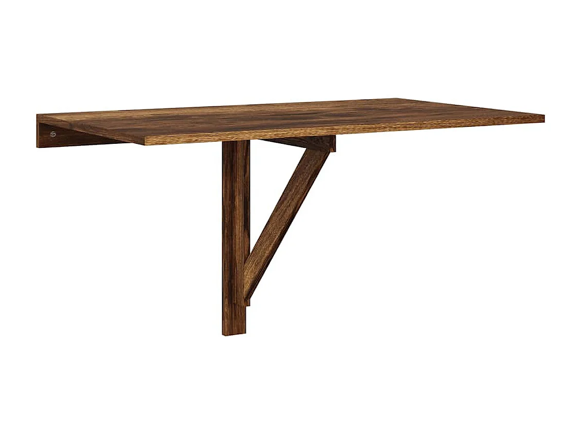 Tavolino Parete Pieghevole Rovere Fumo 100x60x56 cm Multistrato