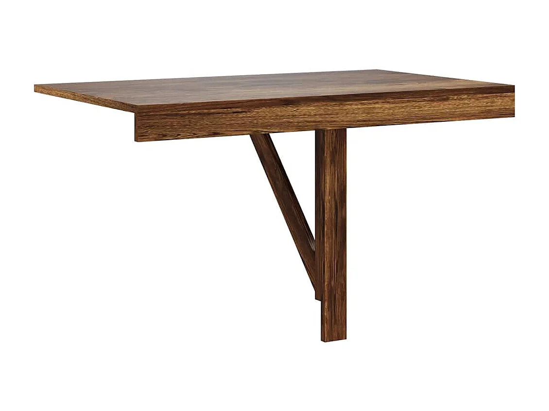 Tavolino Parete Pieghevole Rovere Fumo 100x60x56 cm Multistrato