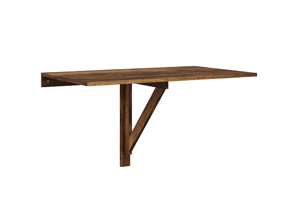 Wandtafel inklapbaar 100x60x56 cm bewerkt hout gerookt eiken