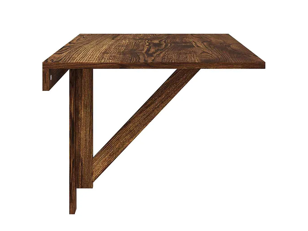 Wandtafel inklapbaar 100x60x56 cm bewerkt hout gerookt eiken