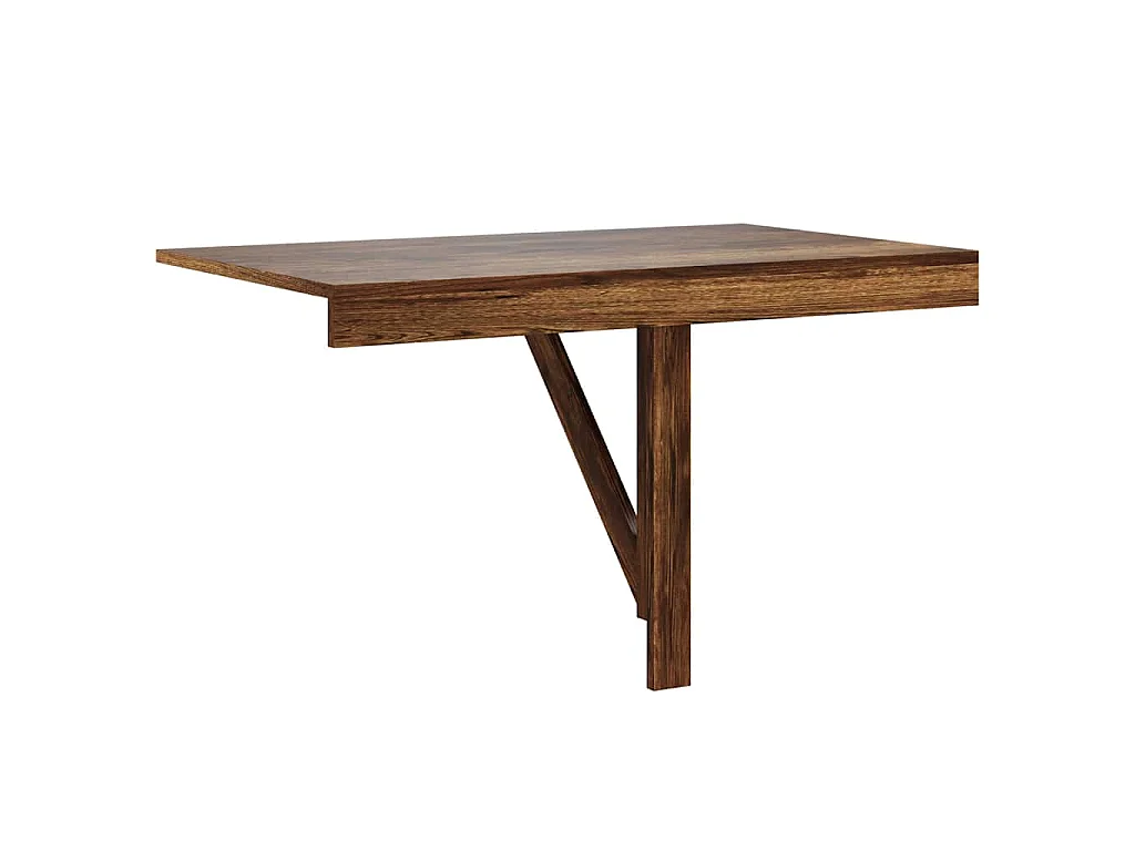 Wandtafel inklapbaar 100x60x56 cm bewerkt hout gerookt eiken
